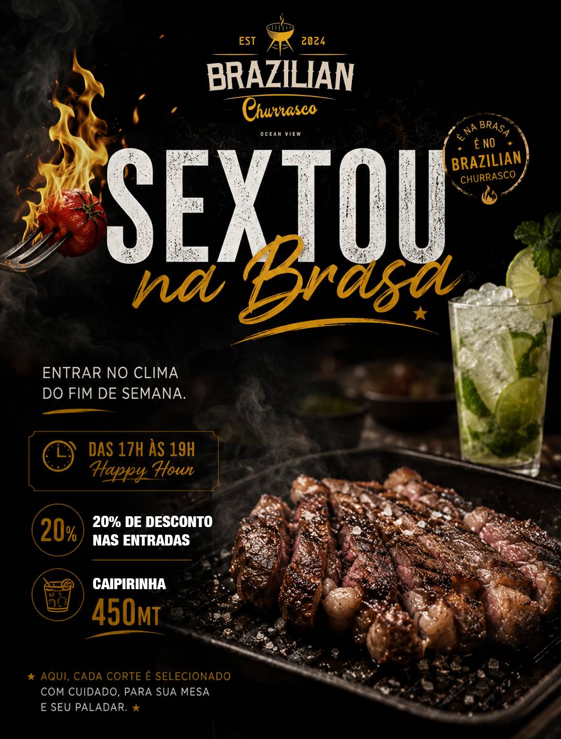 Sextou na Brasa